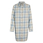 By Louise By Louise Dames Pyjama Nachthemd Lang Flanel Geruit Blauw
