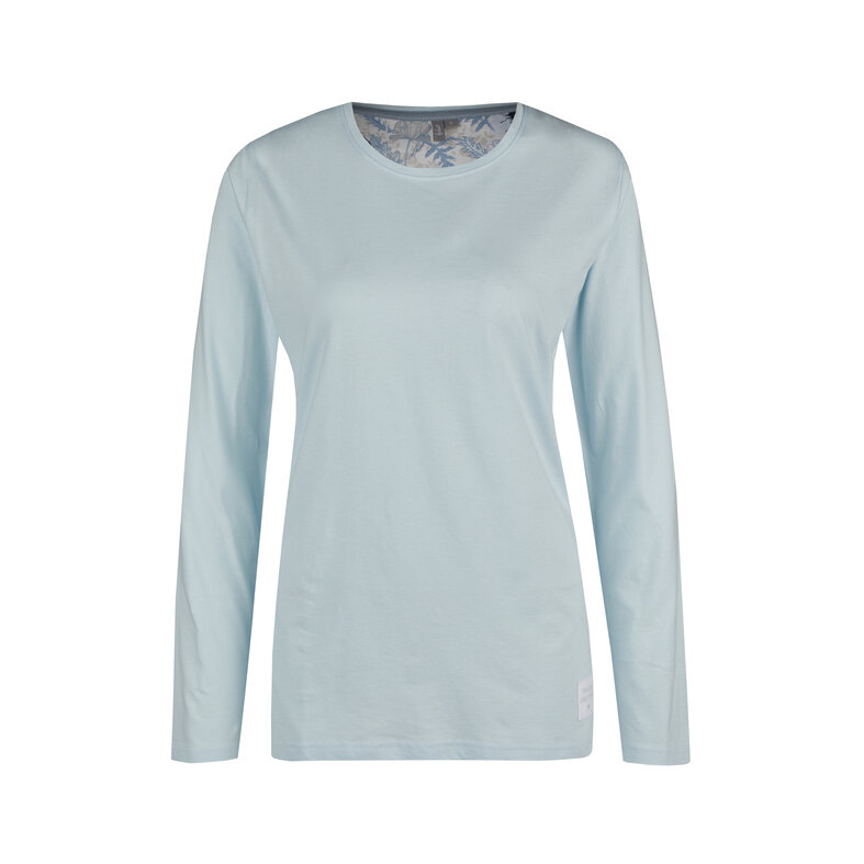 By Louise By Louise Dames Pyjama Set Jersey Katoen Gebloemd Lichtblauw