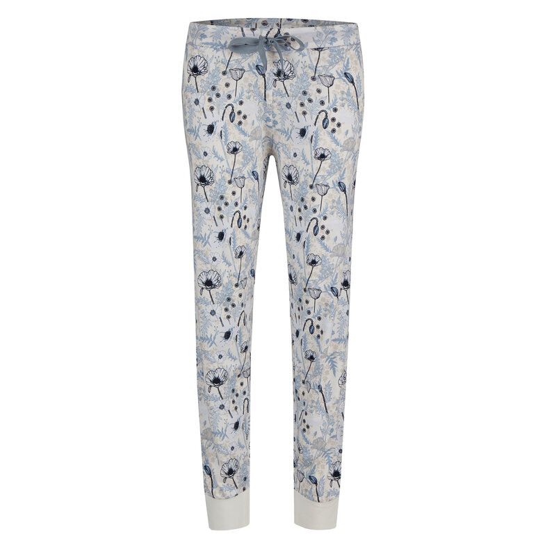 By Louise By Louise Ladies Pajama Set Jersey Cotton Floral Light Blue