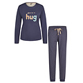 By Louise By Louise Dames Pyjama Set Jersey Katoen Hug Blauw