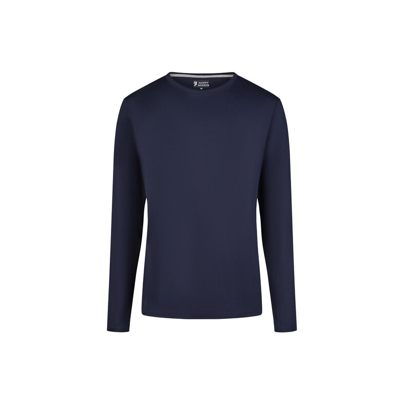 Happy Shorts Happy Shorts Men's Christmas Pajama Set Shirt + Pants Giftbox Skiing Santa Blue