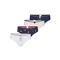 Happy Shorts Happy Shorts Dames Kerst Slips 4-Pack Roze/Blauw/Wit