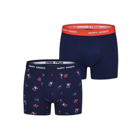 Happy Shorts Happy Shorts Heren Boxershorts Kerst Print 2-Pack HoHoHo