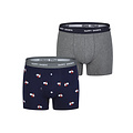 Happy Shorts Happy Shorts Men's Boxer Shorts Christmas Print 2-Pack Santa