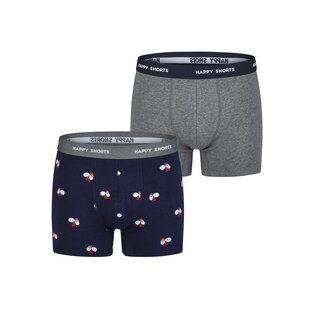 Happy Shorts Heren Boxershorts Kerst Print 2-Pack Santa