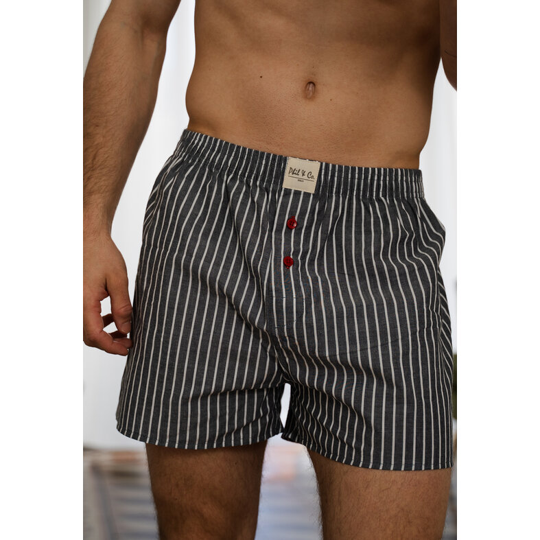 Phil & Co Phil & Co Wide Boxer Shorts Men's Woven Cotton Multipack 6-Pack D405