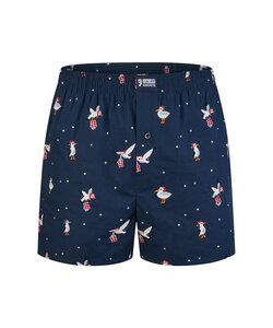 Happy Shorts Men's Wide Boxer Shorts Christmas Print Sea Gull