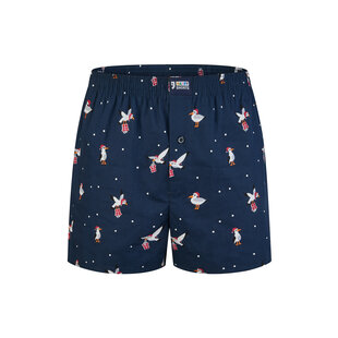 Happy Shorts Heren Wijde Boxershorts Kerst Print Sea Gull