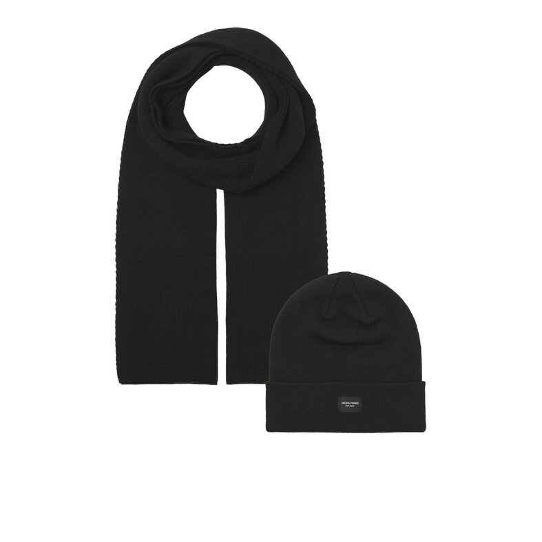 Jack & Jones Jack & Jones Heren Giftbox Muts+Sjaal JACDNA Zwart