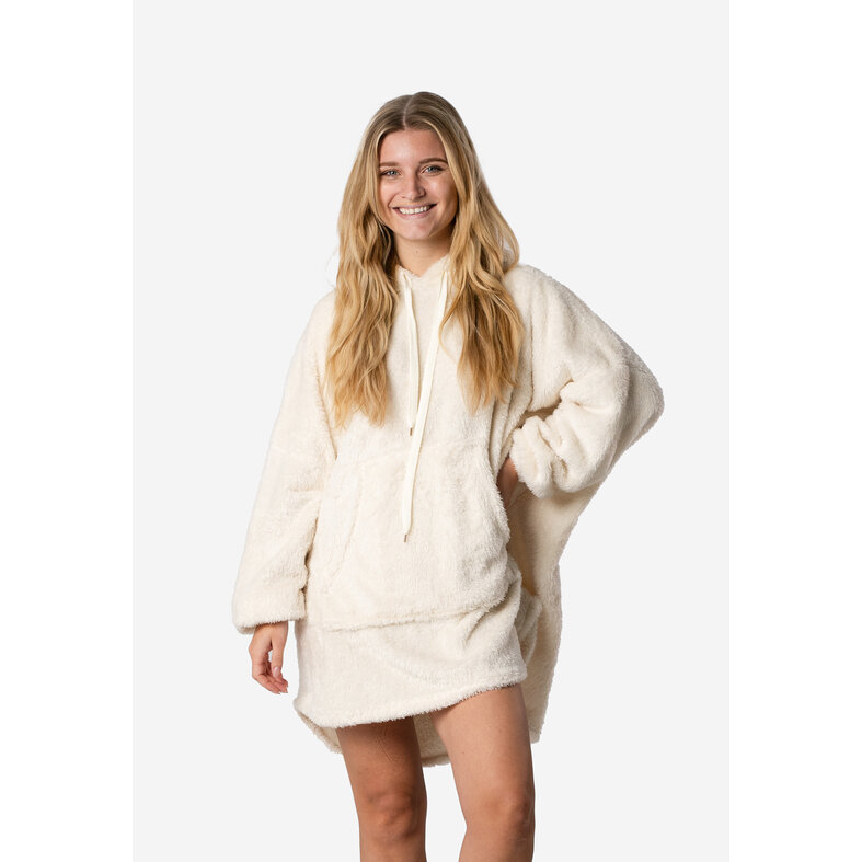Apollo Dames Huggle Fleece Hoodie Loungewear Incl Capuchon Creme