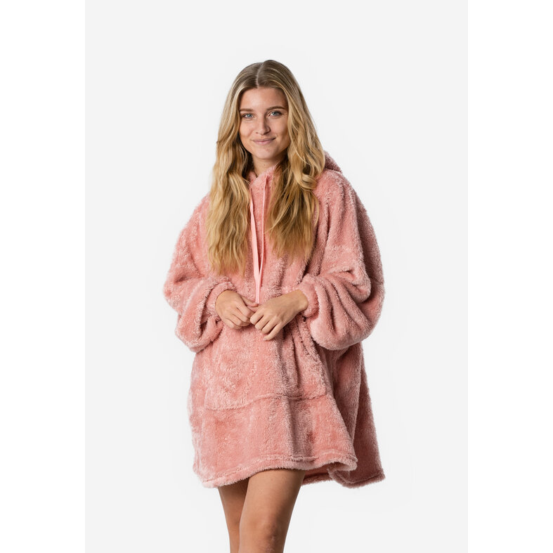 Apollo Dames Huggle Fleece Hoodie Loungewear Incl Capuchon Roze