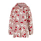 Apollo Dames Huggle Fleece Hoodie Loungewear Incl Capuchon Kerstman Roze