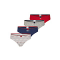 Happy Shorts Happy Shorts Ladies Christmas Slips 4-Pack Red/White/Gray/Blue