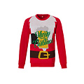 Apollo Apollo Funny Christmas Sweater Men With Led Lights Santa Red