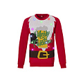 Apollo Apollo Funny Christmas Sweater Men With Led Lights Santa Red