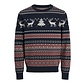 Jack & Jones Jack & Jones Heren Kersttrui JJXMAS SNOWBALL Blauw/Rood