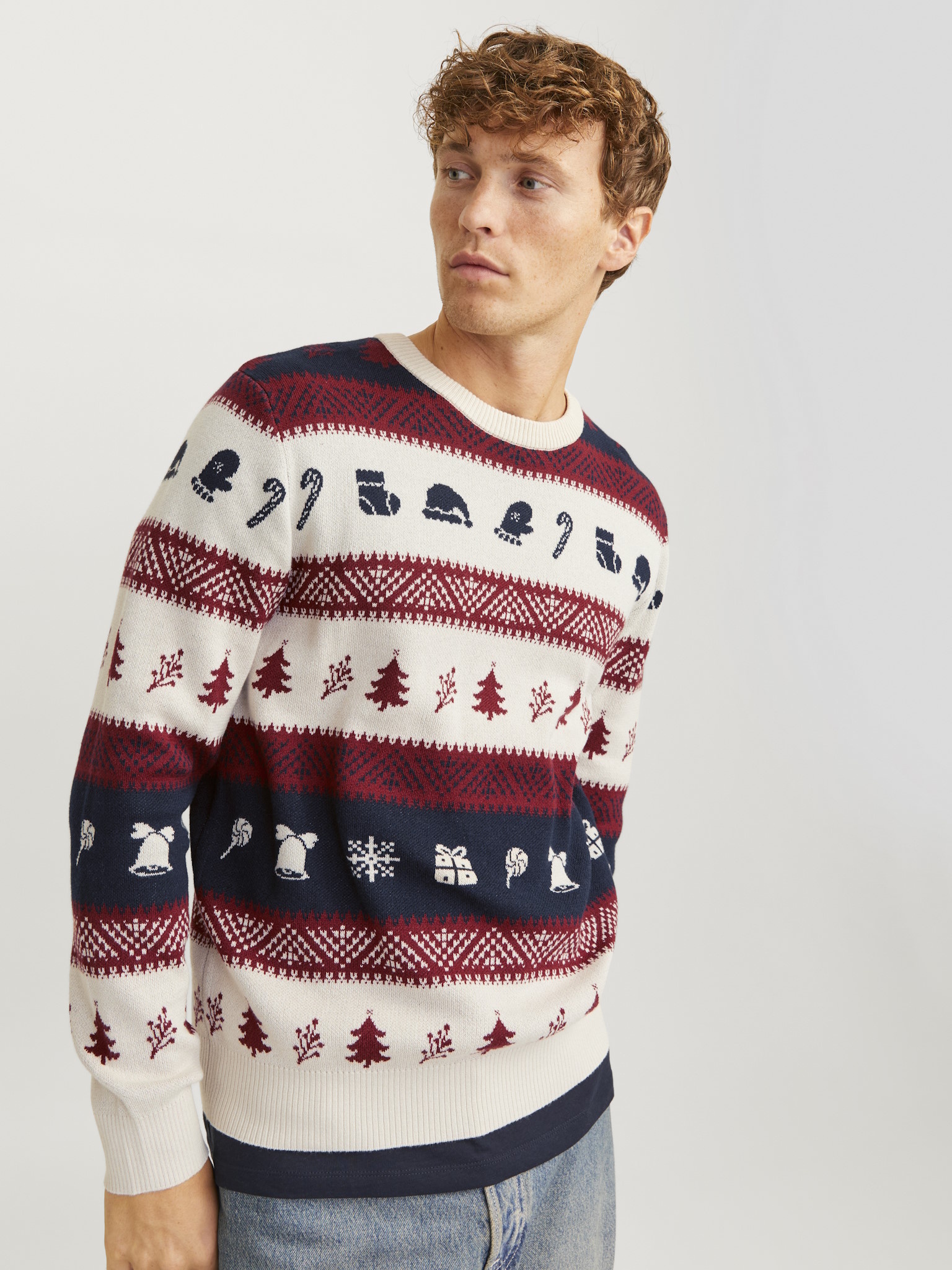 Christmas Sweater Jack Jones Pullover Nner Sweater