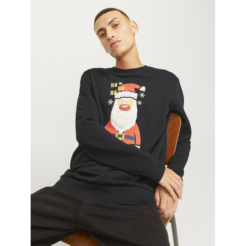 Jack & Jones Jack & Jones Heren Kersttrui JJXMAS JOLLY Zwart