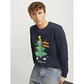 Jack & Jones Jack & Jones Heren Kersttrui JJXMAS JOLLY Blauw
