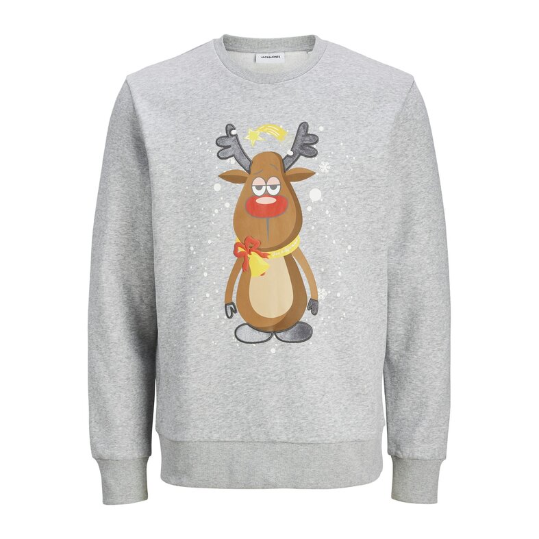 Jack & Jones Jack & Jones Heren Kersttrui JJXMAS JOLLY Grijs