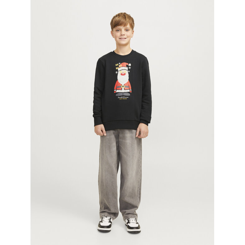 Jack & Jones Junior Jack & Jones Junior Jongens Kersttrui JJXMAS JOLLY Zwart