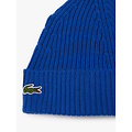 Lacoste Lacoste Beanie Ribbed Ladies Men's Hat Wool Blue