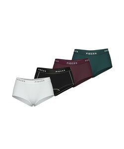Pieces Women's Hipster PCLOGO 4-Pack Multi Color