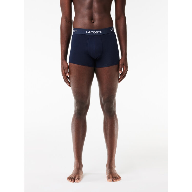 Lacoste Lacoste Men's Boxer Shorts Trunks 3-Pack Plain Dark Blue