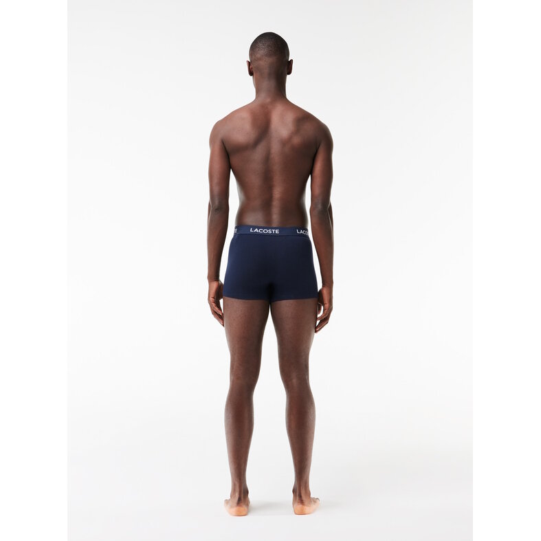 Lacoste Lacoste Men's Boxer Shorts Trunks 3-Pack Plain Dark Blue
