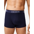 Lacoste Lacoste Heren Boxershorts Trunks 3-Pack Effen Donkerblauw