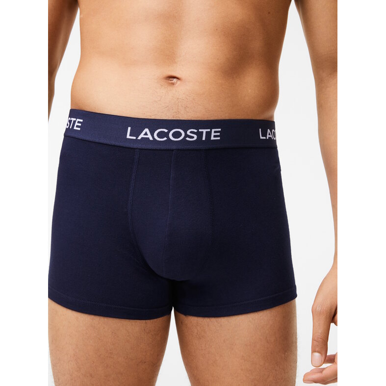 Lacoste Lacoste Men's Boxer Shorts Trunks 3-Pack Plain Dark Blue