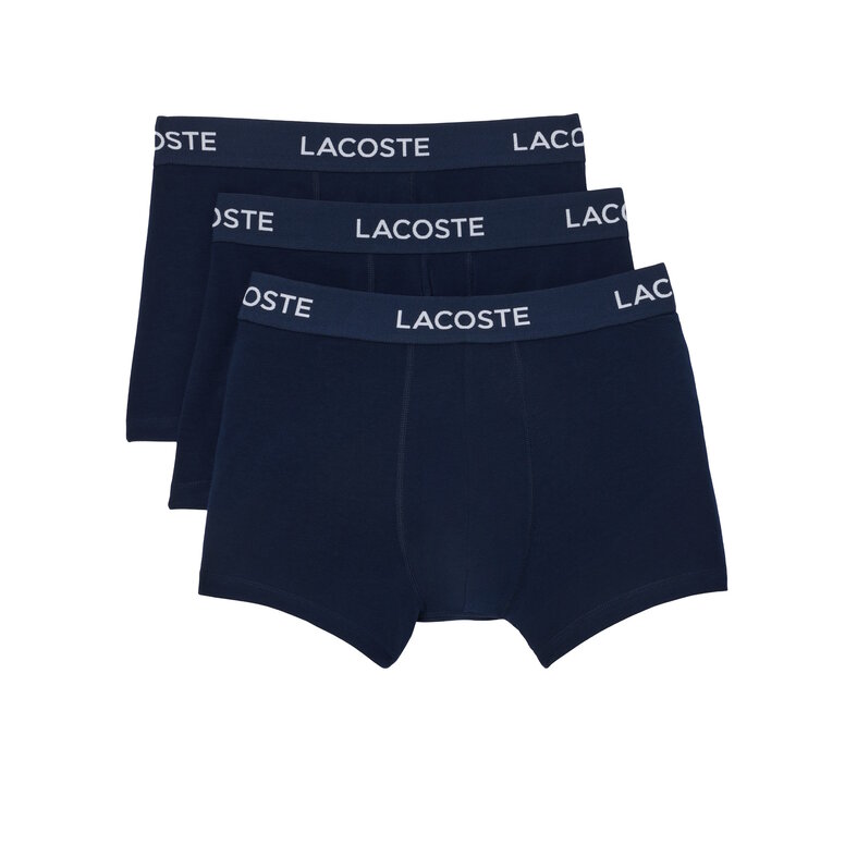 Lacoste Lacoste Men's Boxer Shorts Trunks 3-Pack Plain Dark Blue