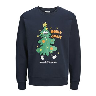 Jack & Jones Junior Jongens Kersttrui JJXMAS JOLLY Blauw