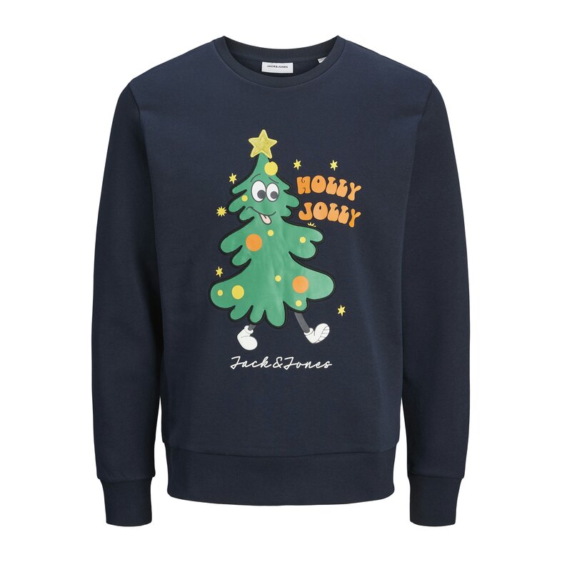 Jack & Jones Junior Jack & Jones Junior Jongens Kersttrui JJXMAS JOLLY Blauw