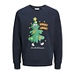 Jack & Jones Junior Jack & Jones Junior Boys Christmas Sweater JJXMAS JOLLY Blue
