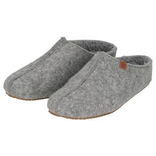Apollo Men's Slip-On Slipper Felt Gray