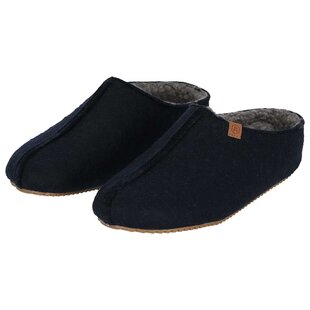 Apollo Men's Slip-On Slipper Felt Denim Blue