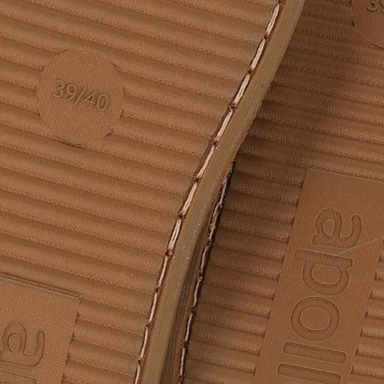 Apollo Apollo Ladies Slippers Suede Cognac