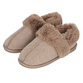 Apollo Apollo Dames Instap Pantoffel Vilt Taupe
