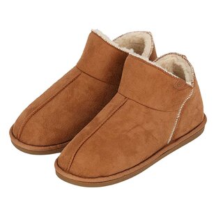 Apollo Ladies Slippers Suede Cognac