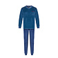 Outfitter Men's Pajama Set Velour Blue