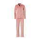 Cocodream Dames Pyjama Set Velours Knoopsluiting Roze