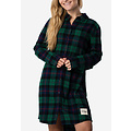 Happy Shorts Happy Shorts Ladies Christmas Nightshirt Long Sleeve Flannel Checkered
