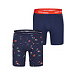 Happy Shorts Happy Shorts Christmas Boxer Shorts Men's Long Legs Boxer Briefs 2-Pack Blue