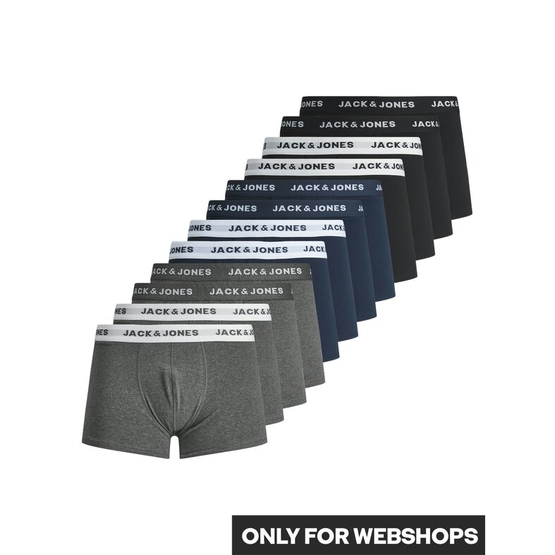 Jack & Jones Jack & Jones Men's Boxer Shorts Trunks JACSOLID 12-Pack