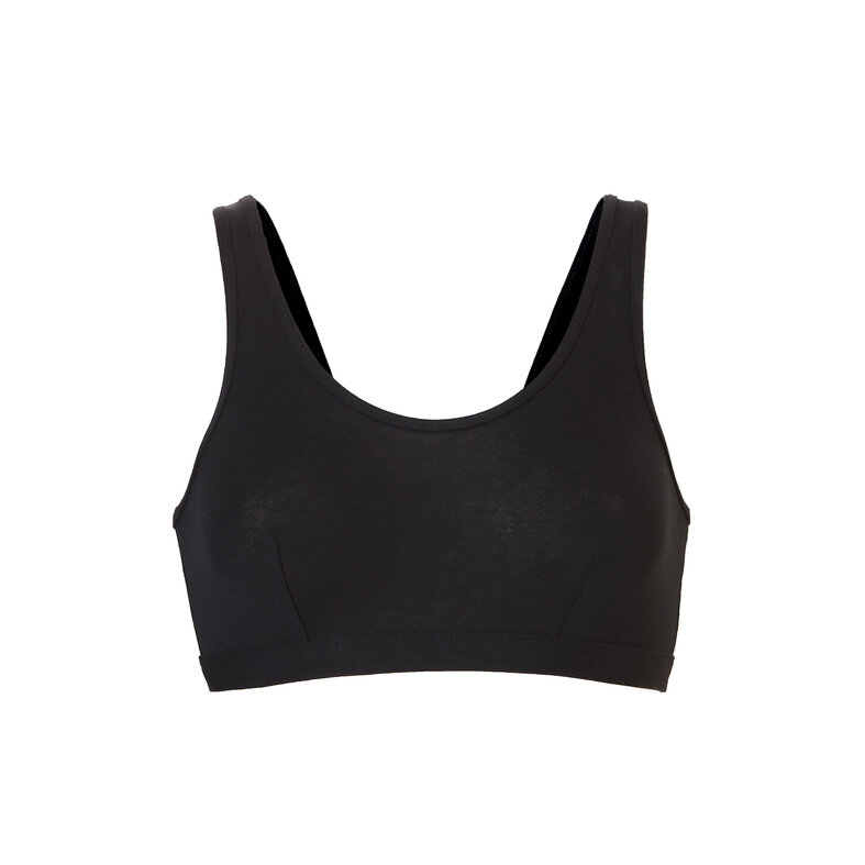 Cotonella Cotonella Dames Bralette Bi-elastisch Katoen 3-Pack Zwart