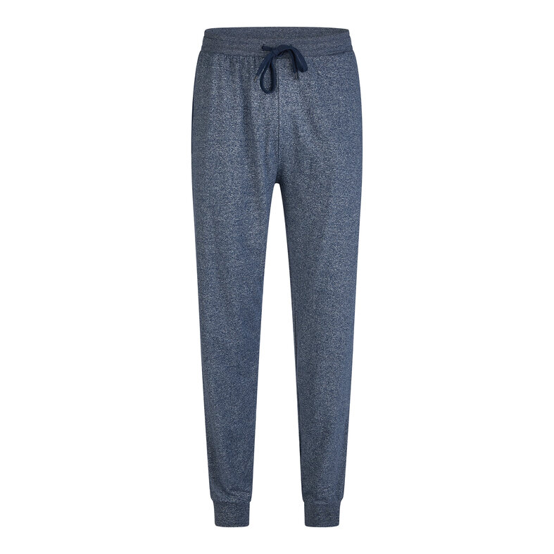 Phil & Co Phil & Co Men's Pyjama Set Long Jersey Cotton Blue/Grey
