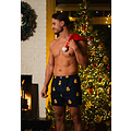 Happy Shorts Happy Shorts Heren Wijde Boxershorts Kerst Print 2-Pack Blauw/Groen