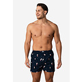 Happy Shorts Happy Shorts Heren Wijde Boxershorts Kerst Print 2-Pack Navy/Groen