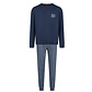 Phil & Co Phil & Co Men's Pyjama Set Long Jersey Cotton Blue/Grey